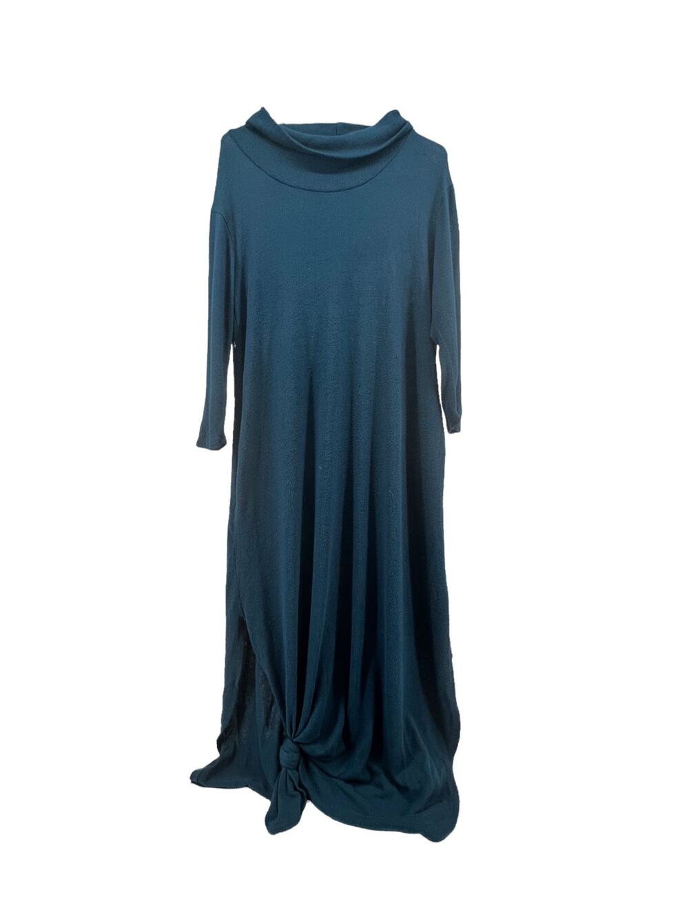 Mary Square Blue Cowl Neck Long Sleeve Maxi Dress Women's Size Medium